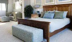 Freshly painted master bedroom walls and ceilings Gagnon Painting, Southington